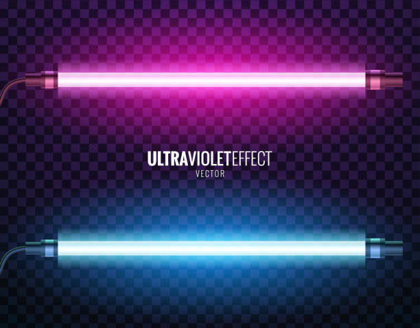 wektor światła ultrafioletowego. - neon light stock illustrations