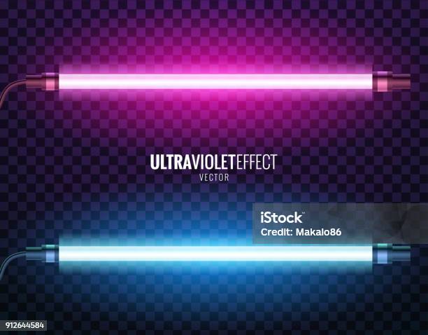 Vector Of Ultraviolet Light Stock Illustration - Download Image Now - Neon Lighting, LED Light, Tube