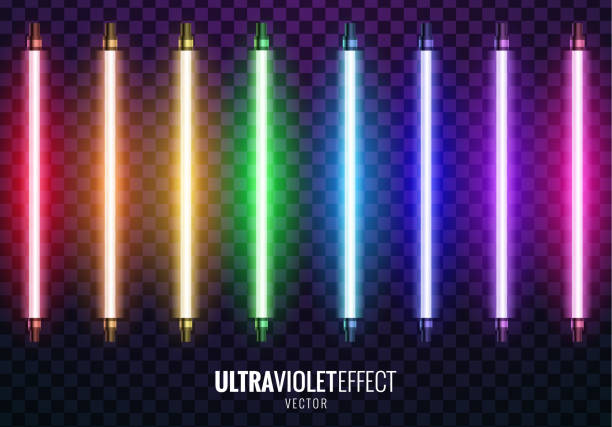 vektor von uv-licht. - collection led technology colors stock-grafiken, -clipart, -cartoons und -symbole