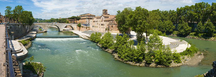 Canal in the Camargue on a sunny day in springtime, Provence (France)