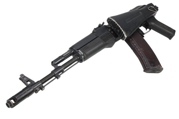 kalashnikov AK 74M assault rifle on white