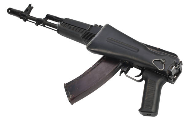 kalashnikov AK 74M assault rifle on white