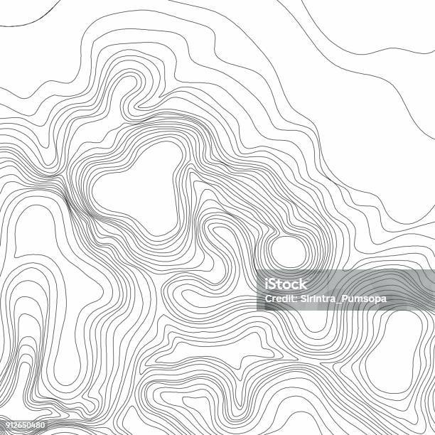 Ilustración de Abstracto Blanco Y Negro Topográfico Los Contornos Líneas De Montañas Curva De Topografía Mapa Arte Dibujo Ilustración De Vector y más Vectores Libres de Derechos de Mapa