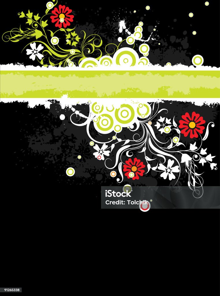 Grunge floral background  Abstract stock illustration