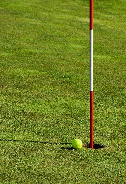 istock Flagstick and Green Golf Ball 91265573