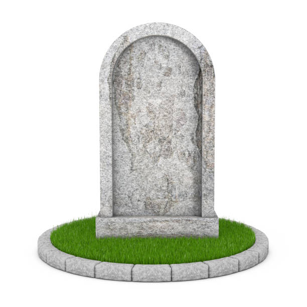 istock Gravestone with Blank Space fot Yours Sign. 3d Rendering 912665018