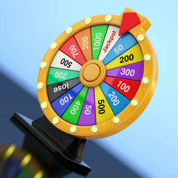 istock Luck and Fortune Concept. Spinning Colorful Fortune Wheel. 3d Rendering 912665414
