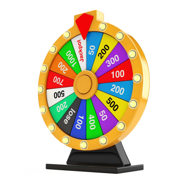 istock Luck and Fortune Concept. Spinning Colorful Fortune Wheel. 3d Rendering 912665892