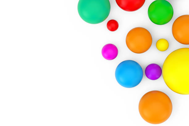 istock Colorful Balls with Place for Yours Design. 3d Rendering 912672134