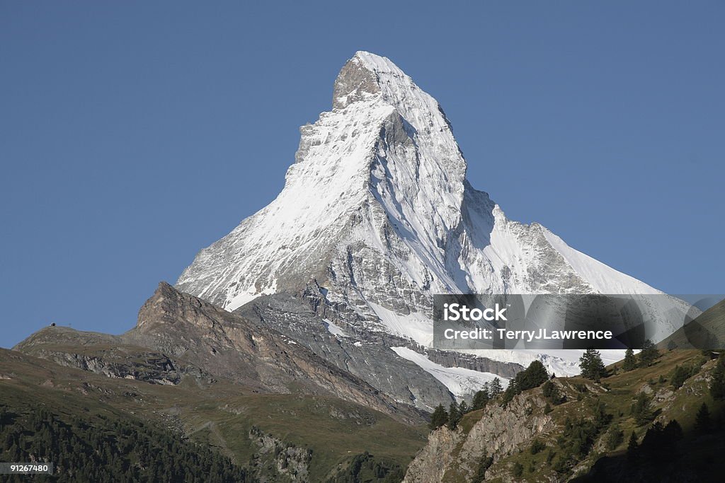 Matterhorn de Zermatt, Valais, Suíça - Foto de stock de Afiado royalty-free