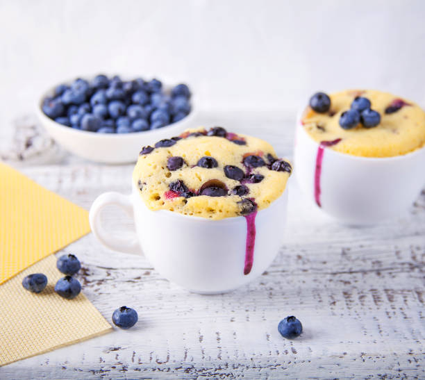 istock Blueberry muffins mug cake for brunch 912688228