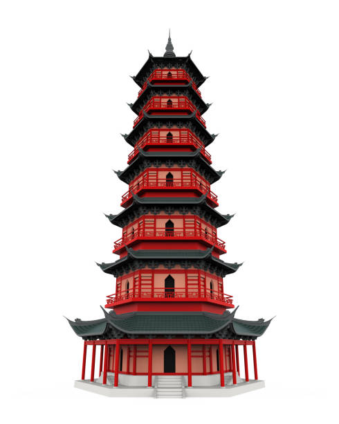 istock Chinese Pagoda Tower Isolated 912688748