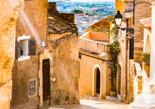 istock Spain Majorca, idyllic view of the old town Capdepera 912690180