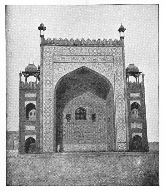 istock Building at Akbar's Tomb in Agra, India - British Era 912690492