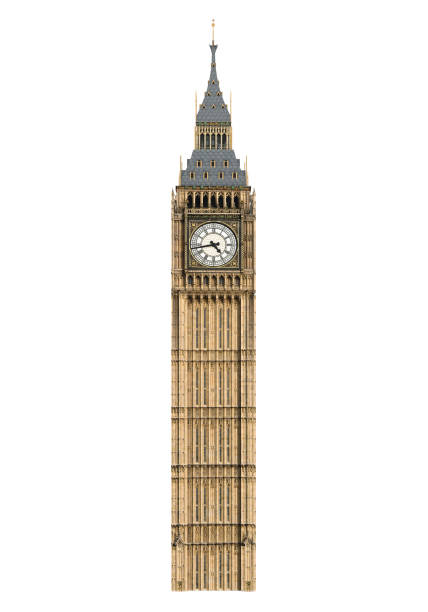 Big Ben Isolated Big Ben isolated on white background. 3D render big ben stock pictures, royalty-free photos & images