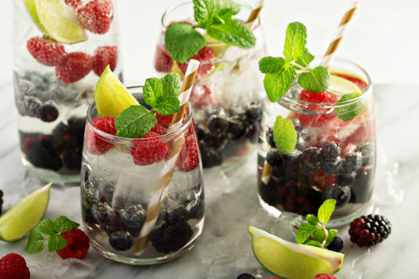 istock Coconut or infused water with fresh berries 912693976