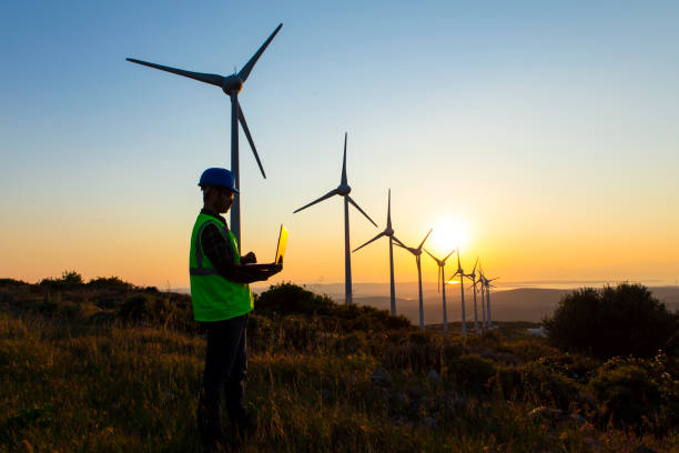 istock Engineers of wind turbine 912696888