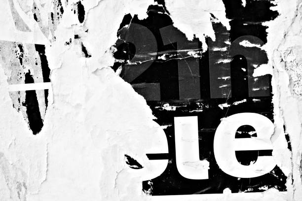 istock Old ripped torn crumpled posters grunge textures backgrounds 912699834