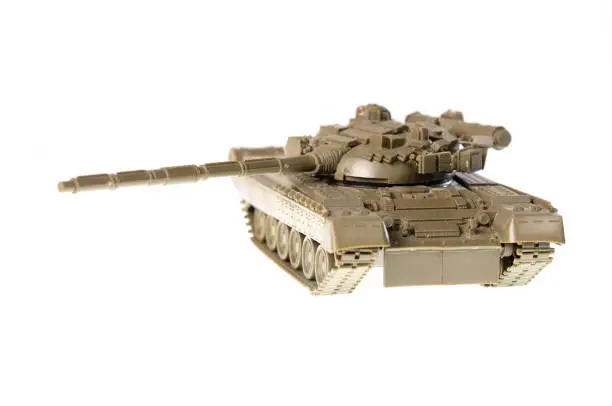 scale model of soviet T-80 tank