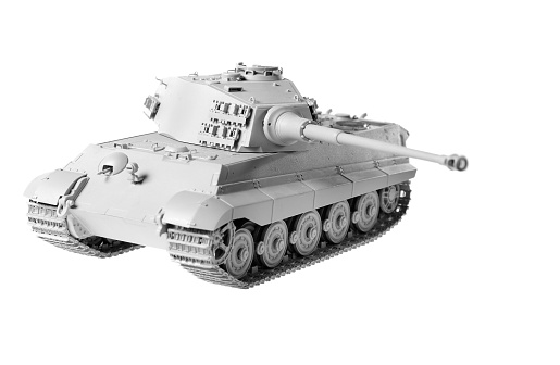 Tank caterpillar tread with wheels. Modern military equipment.