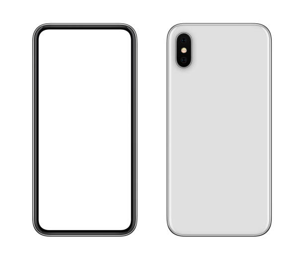 istock New modern white smartphone mockup front and back sides isolated on white background 912704984