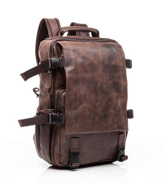 istock brown nubuck leather unisex casual backpack 912708086