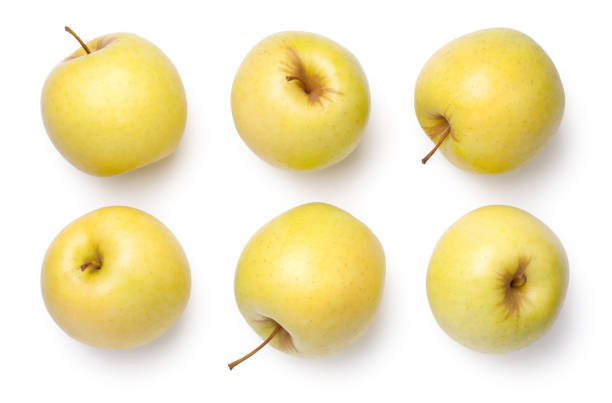 istock Golden Delicious Apples Isolated on White Background 912711902