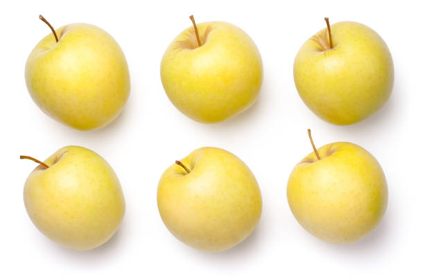 istock Golden Delicious Apples Isolated on White Background 912712012