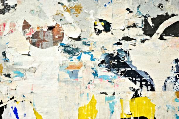 istock Old ripped torn crumpled posters grunge textures backgrounds 912712148