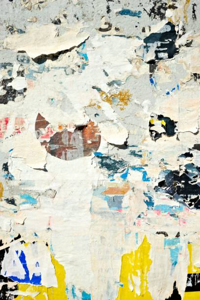 istock Old ripped torn crumpled posters grunge textures backgrounds 912712158