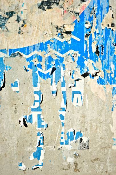 istock Old ripped torn crumpled posters grunge textures backgrounds 912712326