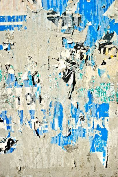 istock Old ripped torn crumpled posters grunge textures backgrounds 912712368