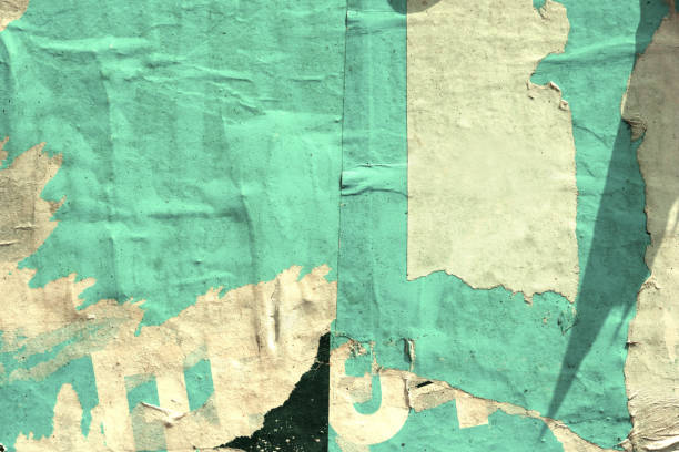 istock Blank old ripped torn crumpled posters grunge textures backgrounds 912712404