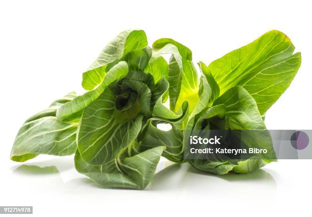 Fresh Bok Choy Isolated On White Stock Photo - Download Image Now - Blue, Bok Choy, Brassica