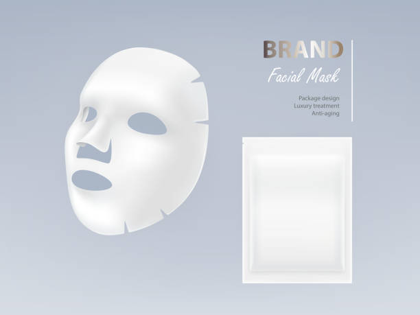 istock Realistic vector illustration of white facial mask 912719742