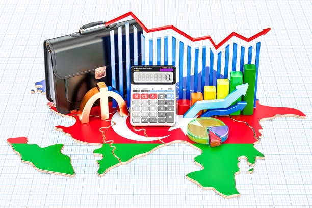 istock Business, commerce and finance in Azerbaijan concept, 3D rendering 912723788