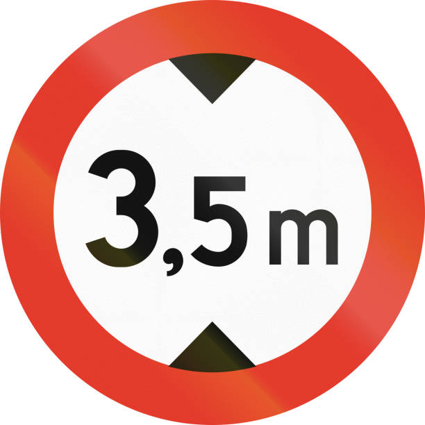 istock Norwegian regulatory road sign - No vehicles over 3.5 meters in height 912723836