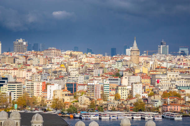 istock Panoramic view of Galata tower in Istanbul, Turkey 912728864