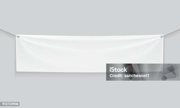 Banner Stock Illustration - Download Image Now - Web Banner, Banner - Sign, Hanging