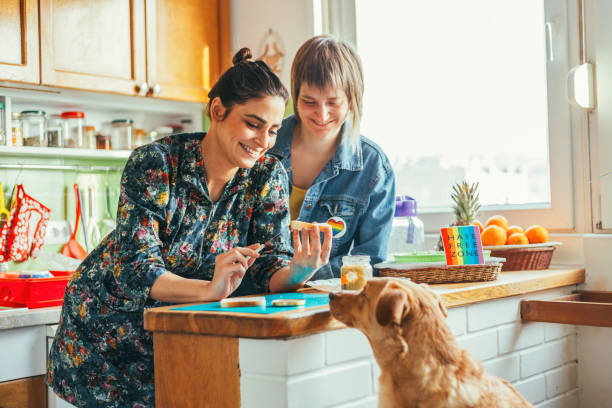 istock Two females enjoing breakfast at home 912741440