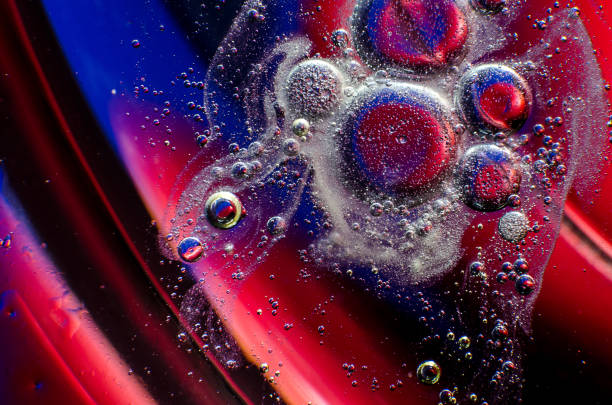 istock Abstract stains and drops on the whole frame 912744726