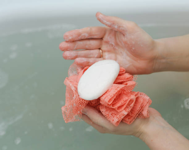istock closeup of soap on a bath sponge 912744934