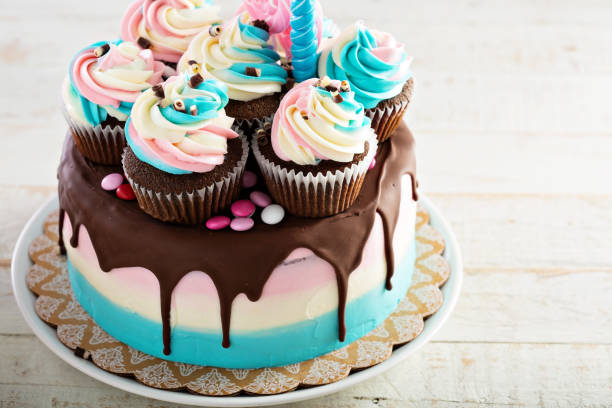 istock Festive and colorful birthday cake 912766010