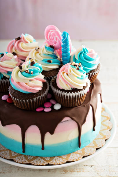 istock Festive and colorful birthday cake 912766050