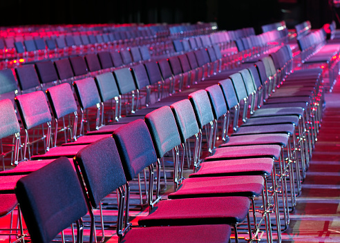 Chairs lineup in conference venue