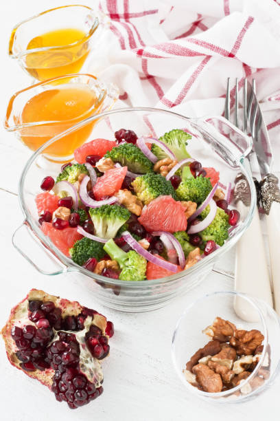 Broccoli salad stock photo