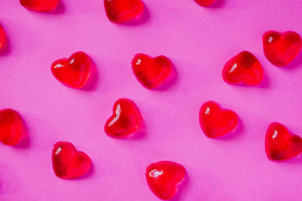 istock Valentines day background with heart shape candy 912789980