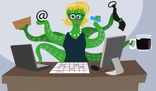 A multi-tasking assistant looking like an octopus.