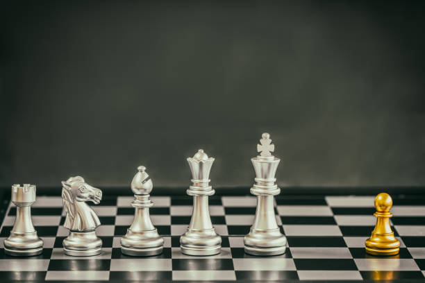 istock Strategy chess battle Intelligence challenge game on chessboard. Success the strategy concept. Chess business leader and success idea. Chess strategy game business competition success play. 912802398