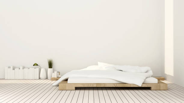 istock Bathroom and empty space on sunshine day for artwork room in apartment or hotel - Interior simple design - 3D Rendering 912802468